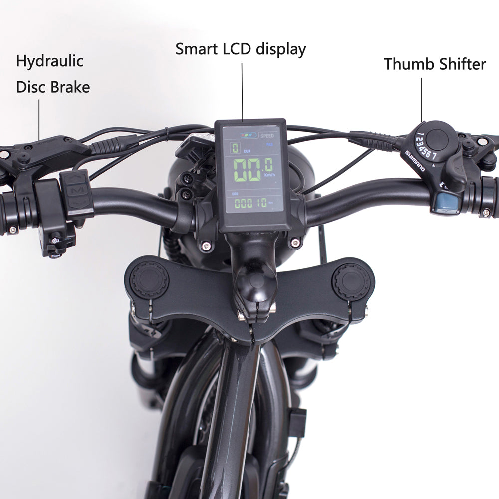 20FG Mountainbike für Erwachsene, 20 Zoll, 500 W, Elektrofahrrad, 48 V, 15 Ah, Lithiumbatterie, Luftfederung, Vorderradgabel, Geschwindigkeit bis zu 45 km/h