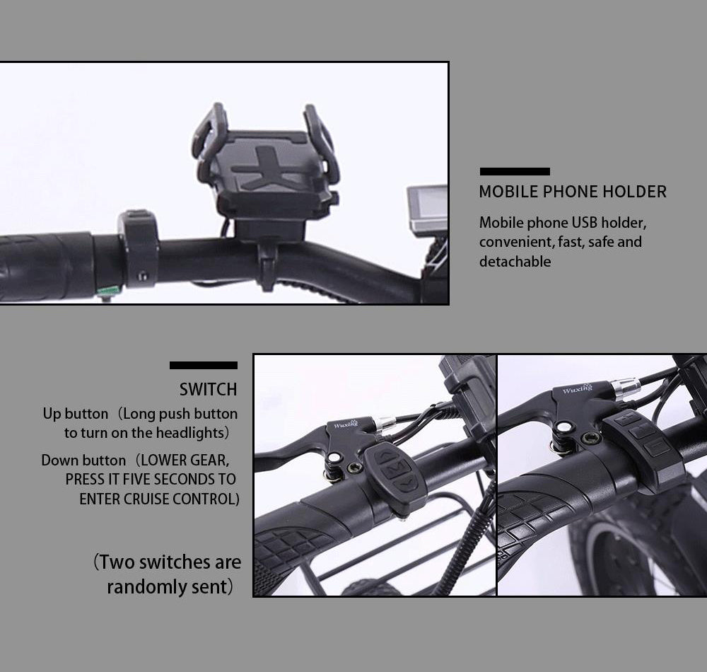 CMACEWHEEL T20 20 Zoll 750 W Elektrofahrrad, 4.0 Fat Tire Mountainbike, 48 V 15 Ah Batterie, vordere und hintere Scheibenbremse