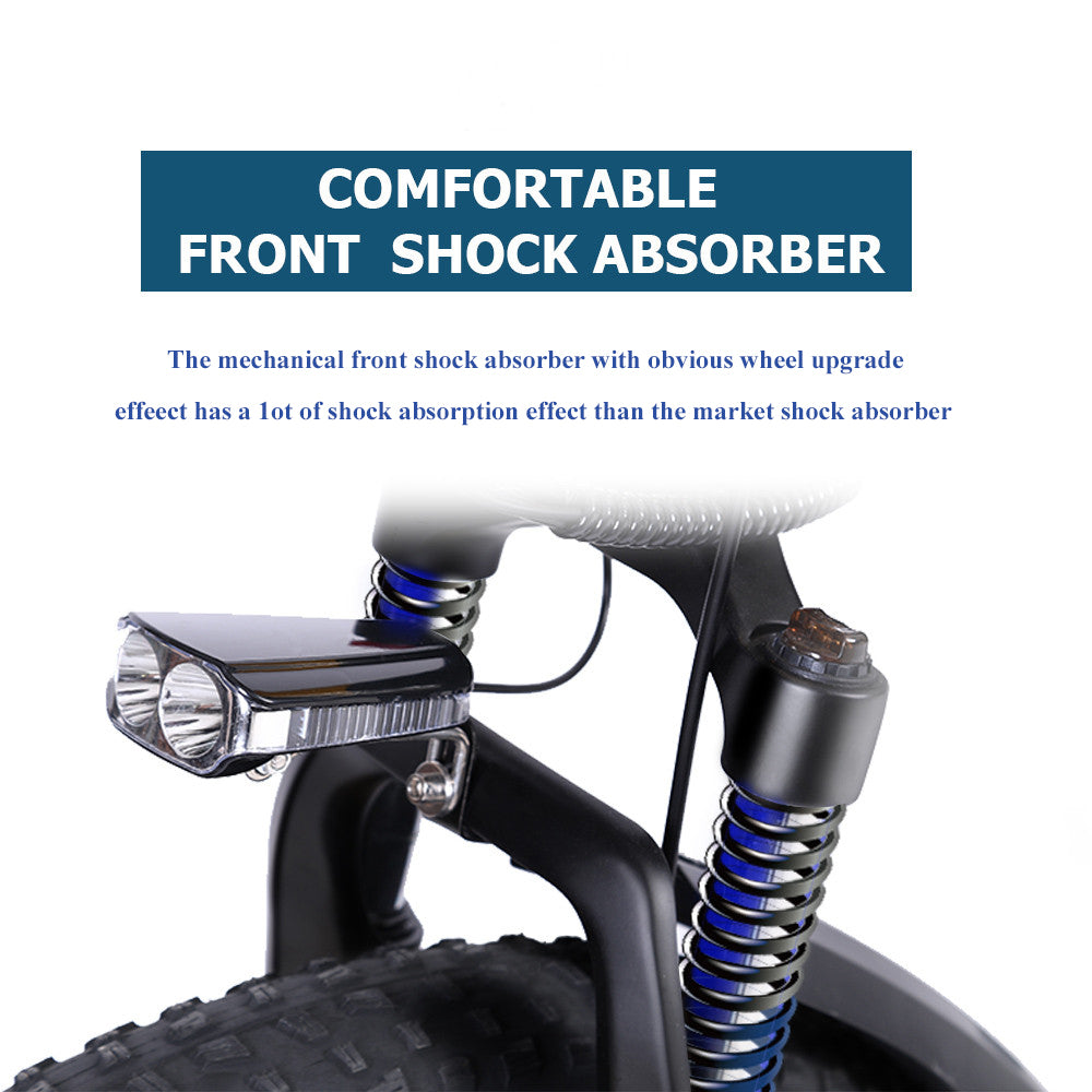 X26 Adult Folding Electric Bike 26 inch Fat Tire Mountain Bike 750W 48V 10Ah Battery (ang.)