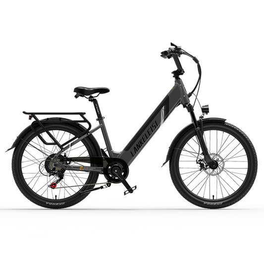 ES500 Pro 500 W 48 V 16 Ah 130 km Ausdauer 24 Zoll bürstenloser Motor Urban Elektrofahrrad Doppelscheibenbremsen 32 km/h Höchstgeschwindigkeit Citybike