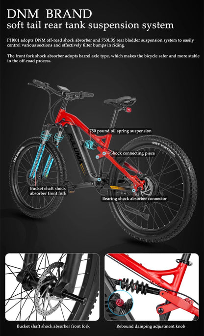 Professionelles geländegängiges 27,5-Zoll-Elektro-Mountainbike, bis zu 45 km/h, große 48-V-20-Ah-Lithiumbatterie, hydraulische Scheibenbremsen an beiden Enden, Rahmen aus Aluminiumlegierung, 27,5 x 2,8 Zoll große CST-Reifen, mit Pedalunterstützungssystem