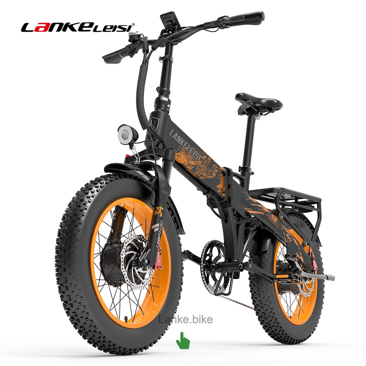 LANKELEISI X2000 MAX Dual-Motor Folding Electric Fat Bike – 1000W Per Motor (2000W Combined, EU: 250W Per Motor), 48km/h Top Speed, 48V 20Ah Samsung Battery, 130 km Range, 20" Fat Tires