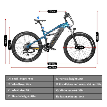 Professionelles geländegängiges 27,5-Zoll-Elektro-Mountainbike, bis zu 45 km/h, große 48-V-20-Ah-Lithiumbatterie, hydraulische Scheibenbremsen an beiden Enden, Rahmen aus Aluminiumlegierung, 27,5 x 2,8 Zoll große CST-Reifen, mit Pedalunterstützungssystem