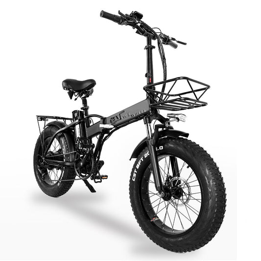 GW20 750 W 20-Zoll-Elektro-Faltrad, 4,0 fetter Reifen, 48 V leistungsstarke Lithiumbatterie, Snowbike, Power Assist-Fahrrad