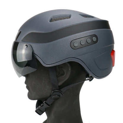 HA03D Verbesserter Smart-Helm mit Bluetooth-Anruffunktion, integrierter 1080P HD-Fahrtenrekorderkamera, abnehmbarem Visier und Blinker-Rücklicht