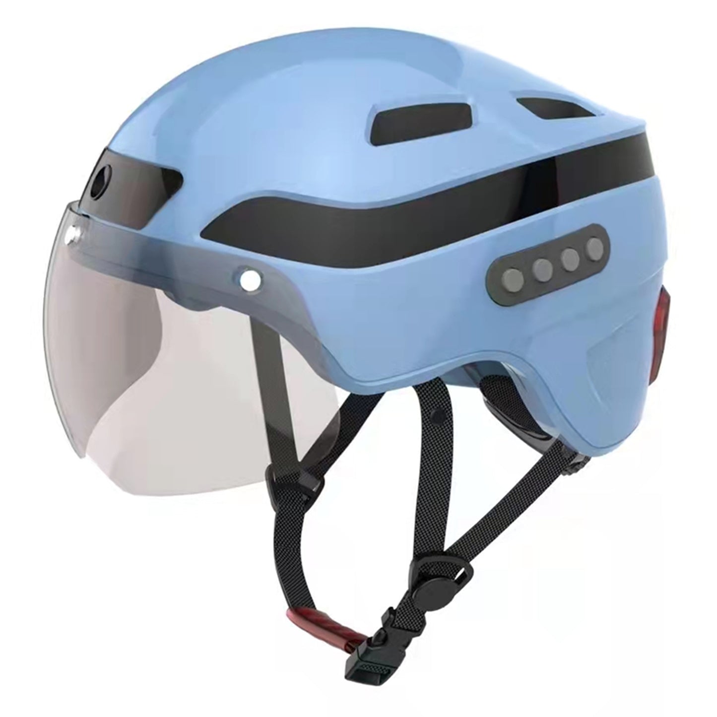 Upgradowany Bluetooth Calling Smart Helmet z 1080P HD Built-in Driving Recorder Camera, Detachable Visor,Turn Signal Taillight