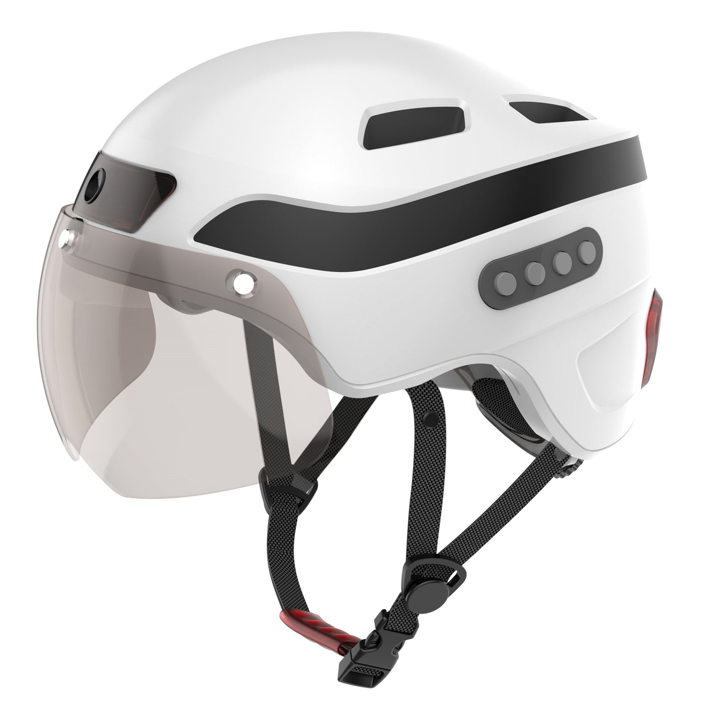 Upgradowany Bluetooth Calling Smart Helmet z 1080P HD Built-in Driving Recorder Camera, Detachable Visor,Turn Signal Taillight