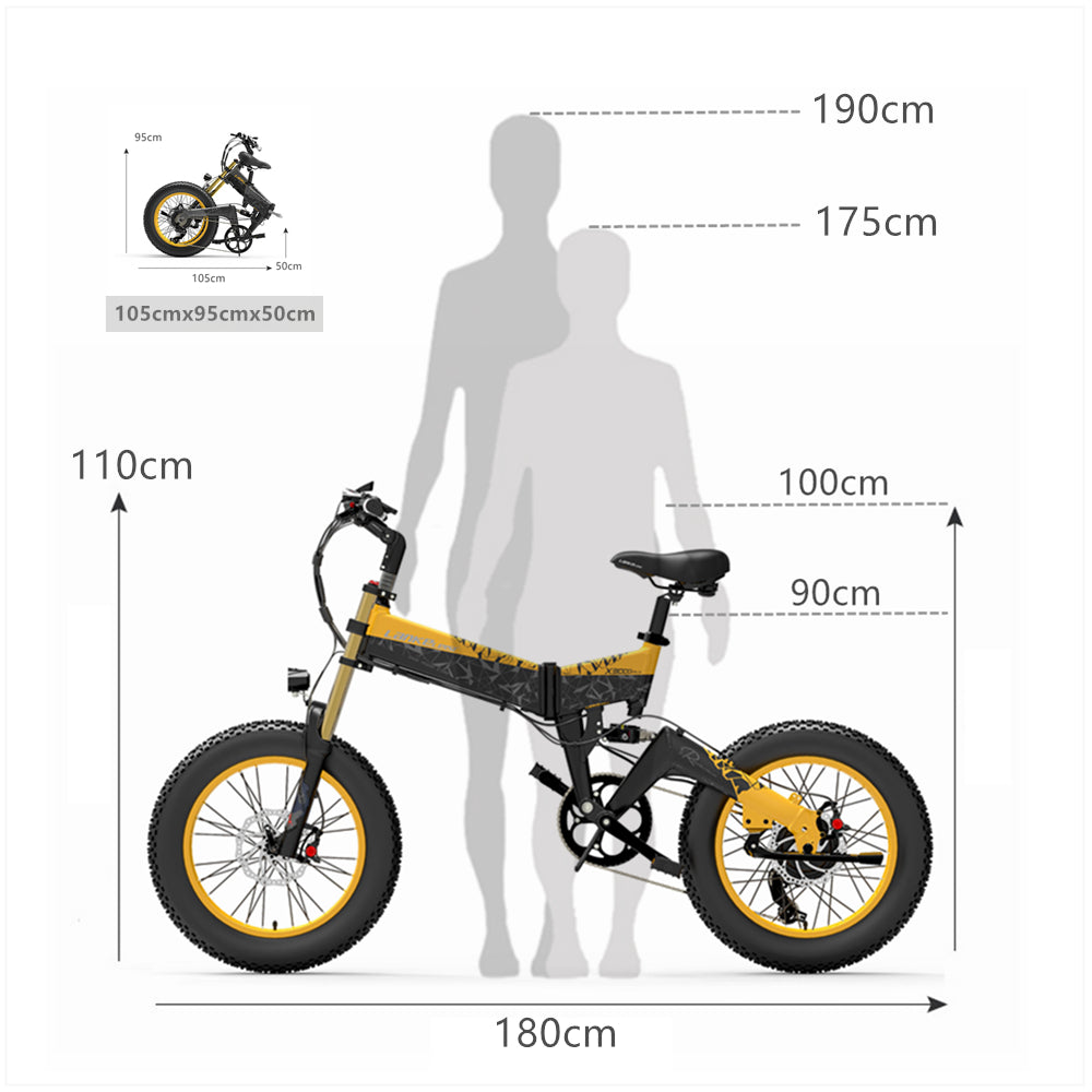 Lankeleisi X3000plus Air Vorderradgabel 20 Zoll 4.0 Fat Tire Snowbike, zusammenklappbares Mountainbike, 1000-W-Motor, Vollfederung, verbesserte Vordergabel