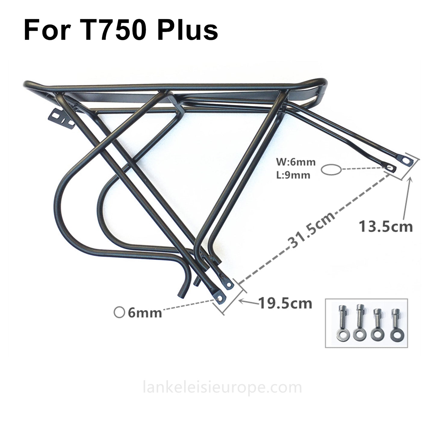 Gepäckträger hinten, speziell für Lankeleisi Fahrrad Elektro-Bike XT750plus / X3000plus / XC4000/ XF4000 / MG600plus / MG740plus / RV700 / RV800 / X3000Max/ES500PRO