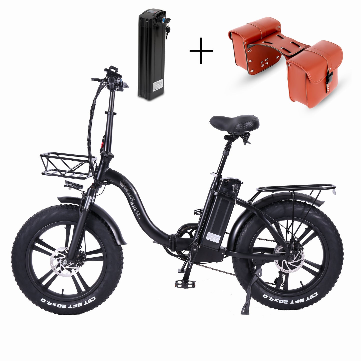 CMACEWHEEL Y20-NEW 750W 20 Zoll Faltbares E-Bike Fettreifen Mountainbike Schnee 48V 17A Elektrofahrrad Doppelscheibenbremse