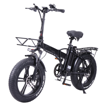 GW20 Enhanced Edition 1000W Motor 20 Inch Electric Folding Bike, 48V 20Ah Lithium Battery, 4.0 Fat Tire Snow Bike, Power Assist Sand Bicycle