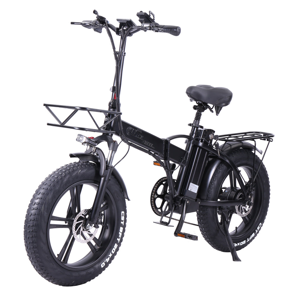 GW20-NEW 20 tum Folding Electric Bike, Integrated Wheel, 48V 750W Fat Tire Bicycle 30-45km/h Hastighet