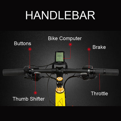 Lankeleisi T750plus 1000W 5-Grade Pedal Assist Power System Electric Fat Tire Bike, 26*4.0 Snow Tire Wheel, Både Disc Brake,Built-In Large Capacity Removable Battery,27 Speeds