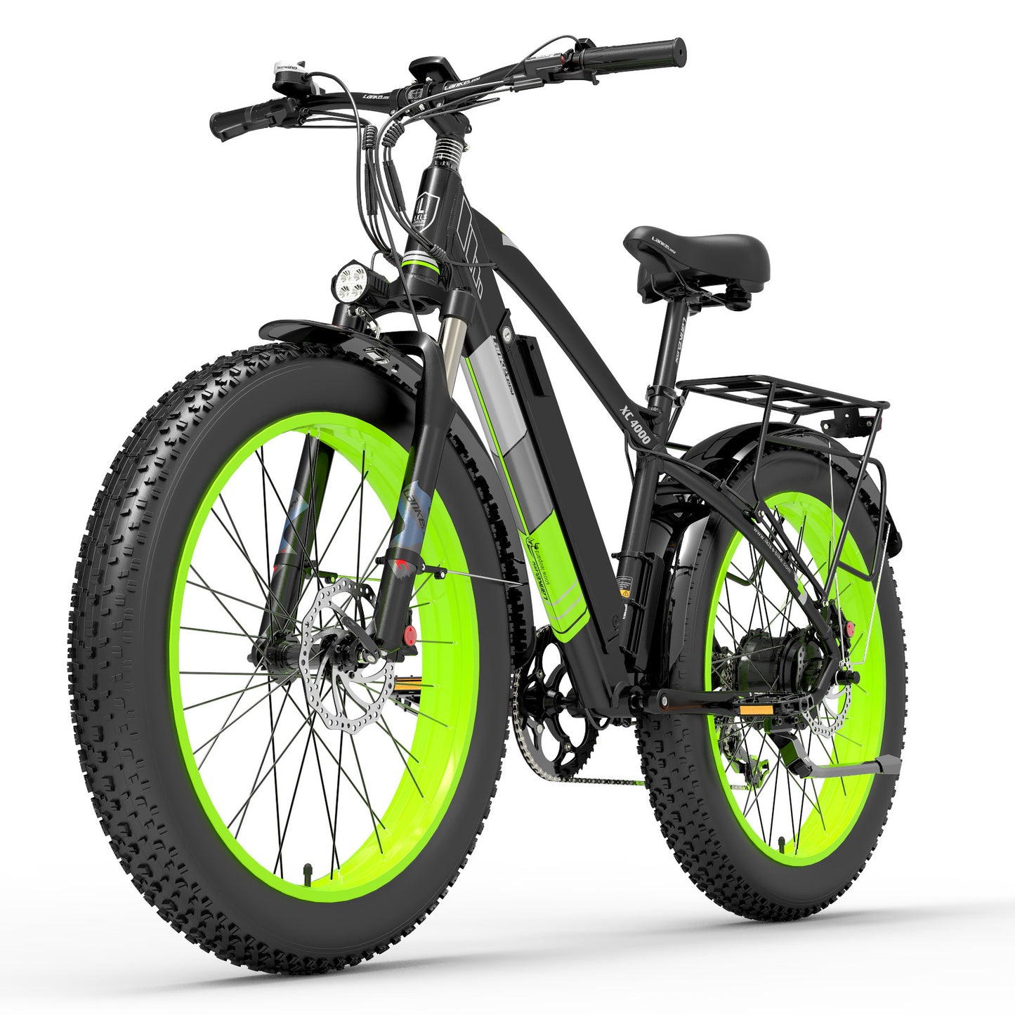 Lankeleisi XC4000 1000 W 48 V 15 Ah Elektrofahrrad, 26-Zoll-Schneefahrrad, fettes Reifenfahrrad, vordere und hintere hydraulische Scheibenbremse