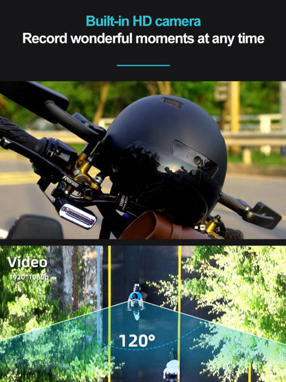 Intelligenter Helm mit Bluetooth-Anruf und integrierter Fahraufzeichnungskamera, abnehmbarem Visier, Blinkerrücklicht, für Pendler in der Stadt