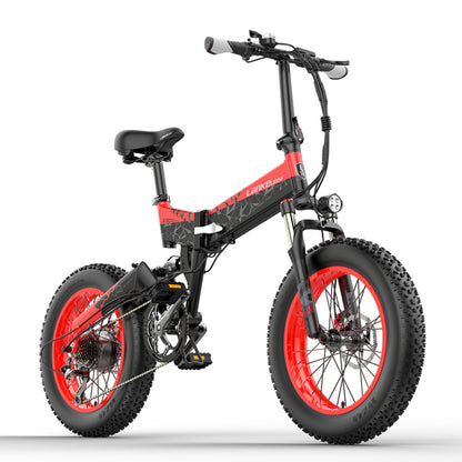 Lankeleisi X3000plus 1000W Faltbares E-Bike 48V 14.5A/17.5A Elektrofahrrad Snowbike 20 Zoll Mountainbike Vorder- und Hinterrad Vollfederung