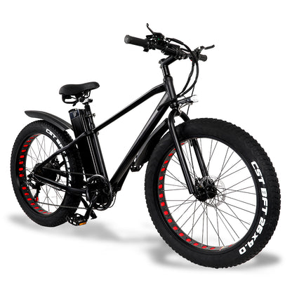 KS26 750W Powerful Electric Bike, 26 Inch 4.0 Fat Tire Mountain Bike, 48V 20Ah Battery, Front & Rear Disc Brake (ang.)