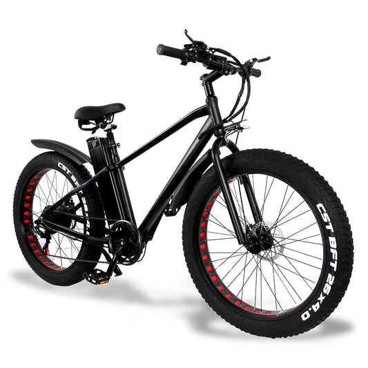 KS26 750W Powerful Electric Bike, 26 tum 4.0 Fat Tire Mountain Bike, 48V 20Ah Battery, Front & Rear Disc Brake