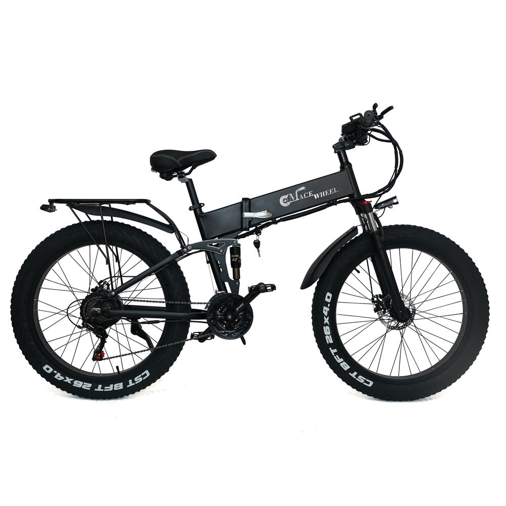 X26 Faltbares Elektrofahrrad für Erwachsene, 26 Zoll, fetter Reifen, Mountainbike, 750 W, 48 V, 10,8 Ah, Batterie, E-Bike, Schneefahrrad für Männer mit einer Ersatzbatterie