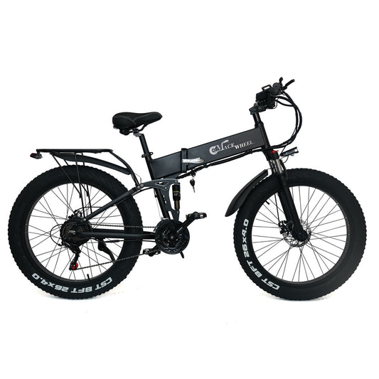 X26 Adult Folding Electric Bike 26 tum Fat Tire Mountain Bike 750W 48V 10Ah Battery Ebike Snow Bike för Män