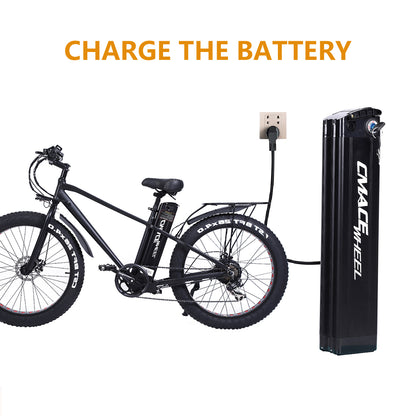 KS26 750 W Leistungsstarkes Elektrofahrrad, 26 Zoll 4.0 Fat Tire Mountainbike, 48 V 20 Ah Batterie, vordere und hintere Scheibenbremse