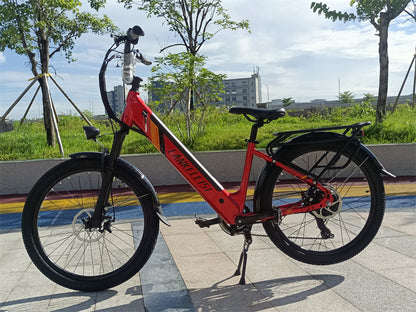 ES500 Pro 500W 48V 16Ah 130Km Rezistență 24 inci Motor fără perii Bicicletă electrică urbană Frâne cu două discuri 32 km/h Viteză maximă City Bik